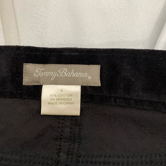 TOMMY BAHAMA Velvet Black Pants 6 - Picture 3 of 5